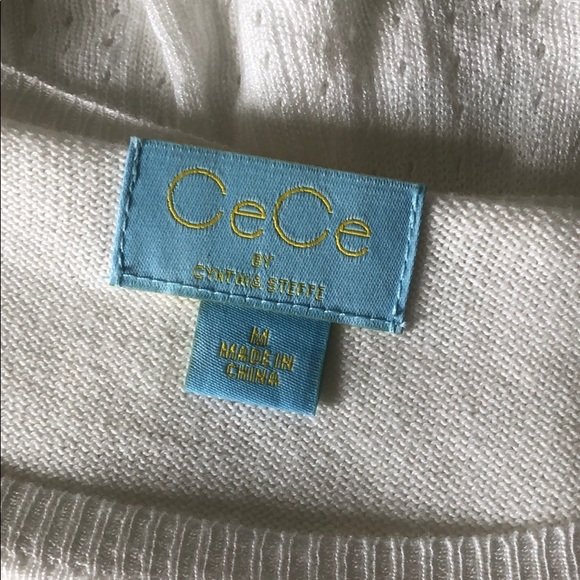 CeCe by Cynthia Steffe White Ruffled Top - Picture 3 of 6